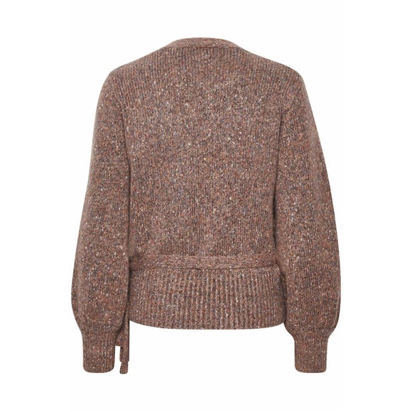 🌷Cream🌷 Multi Colour Wrap Sweater / Size L - Picture 3 of 3